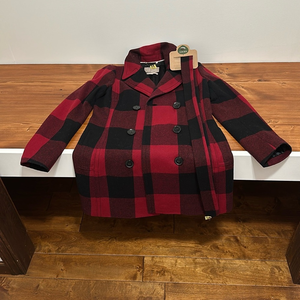 Red buffalo plaid jacket, size small.